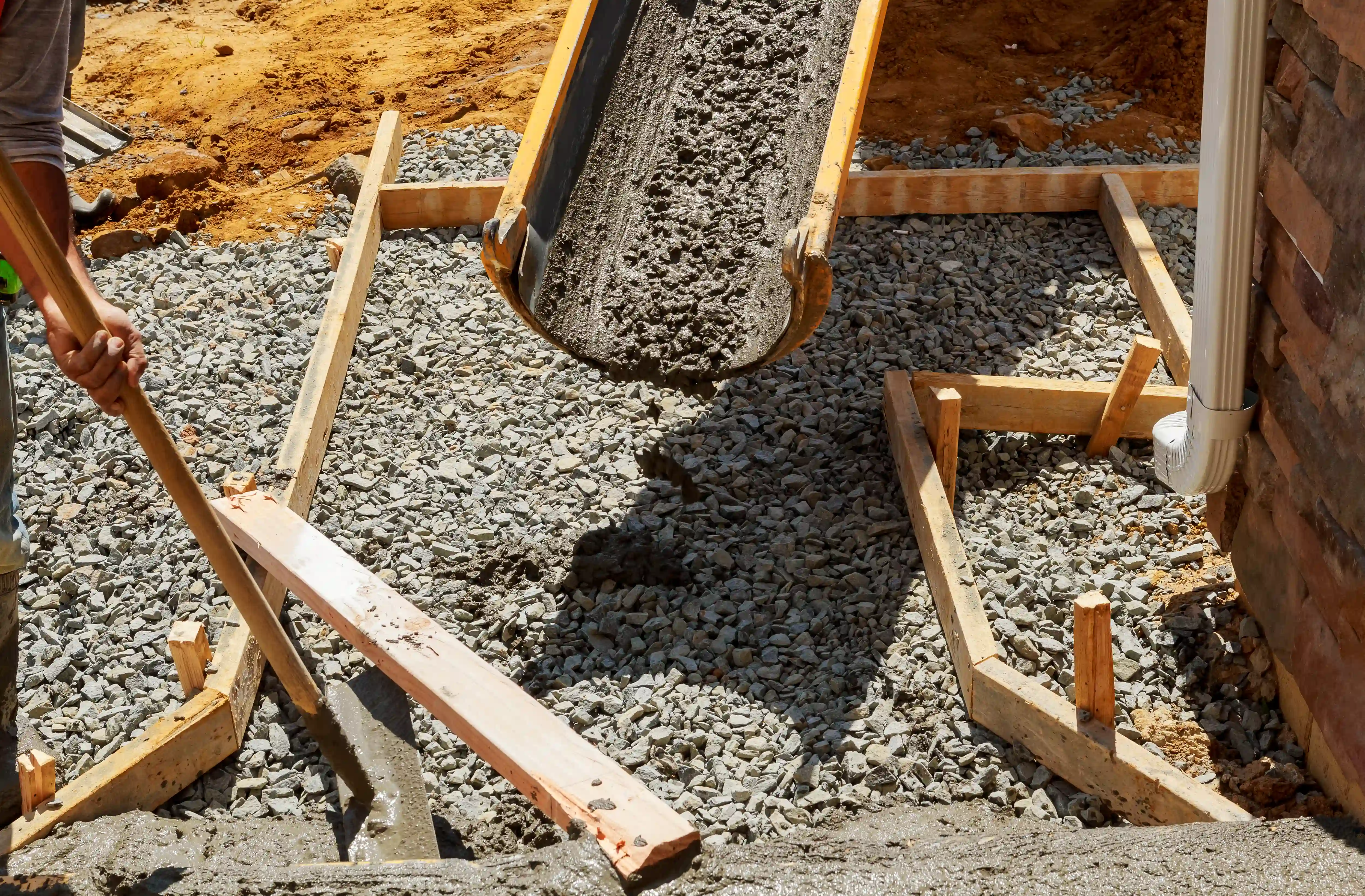 Walkways, steps, and garage slabs